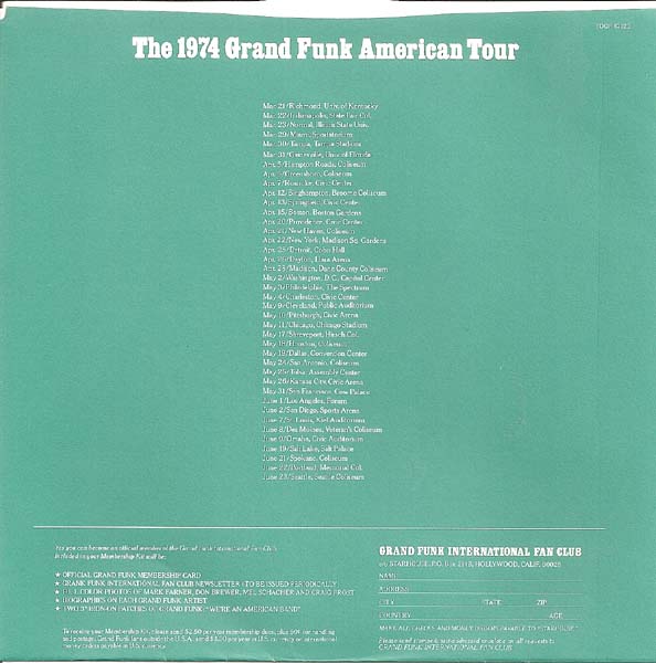LP Inner sleeve, Grand Funk Railroad - Shinin' On